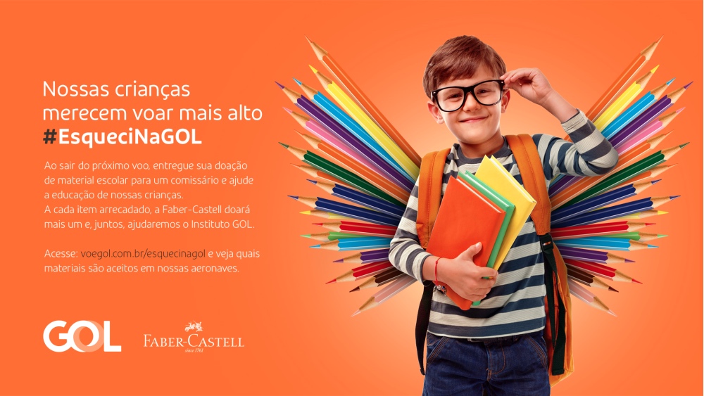 Campanha da GOL e Faber Castell incentiva a doação de materiais ...