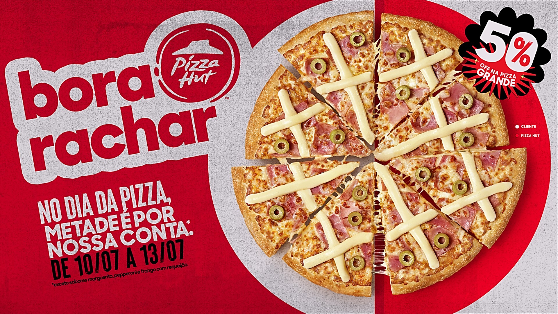 Pizza Hut celebra mês da Pizza com ofertas 50% off e promoção