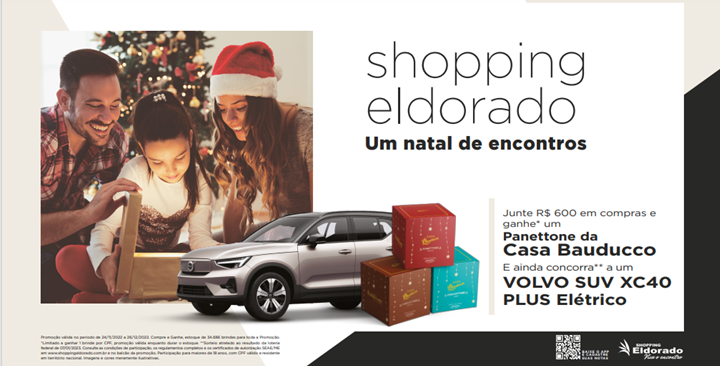 Shopping Eldorado tem promoção de Natal compre e ganhe de panettone  Bauducco e sorteio de SUV elétrico - ABC da Comunicação